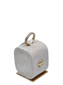 Anello Spadarella in argento dorato, unisex, fede con zirconi bianchi - AN760