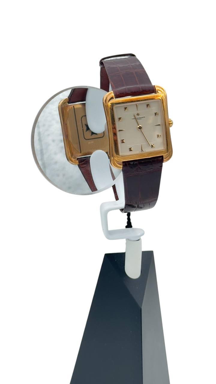 Vacheron Costantin Les Historiques carica manuale, cassa quadrata in oro giallo 18kt, 35mm - 31110/000J-3