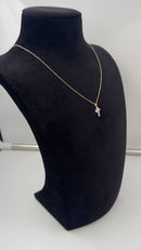 Collana Zancan in oro giallo 18kt, con croce in oro bianco 18kt e diamanti bianchi, 0.07ct - UC167GB