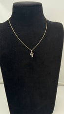 Collana Zancan in oro giallo 18kt, con croce in oro bianco 18kt e diamanti bianchi, 0.07ct - UC167GB