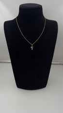Collana Zancan in oro giallo 18kt, con croce in oro bianco 18kt e diamanti bianchi, 0.07ct - UC167GB