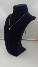 Collana Zancan in oro giallo 18kt, con croce in oro bianco 18kt e diamanti bianchi, 0.07ct - UC167GB