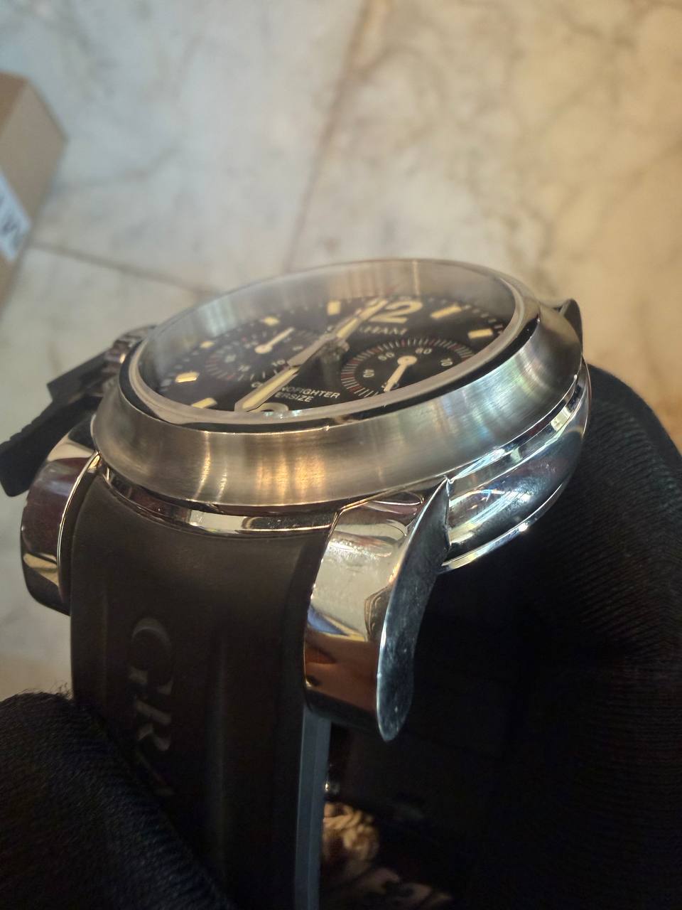 Orologio Graham Chronofighter Oversize — Acciaio 47,5 mm — Automatico cronografo, grilletto laterale — 100 m - GR-FIG-AC-3PAOV