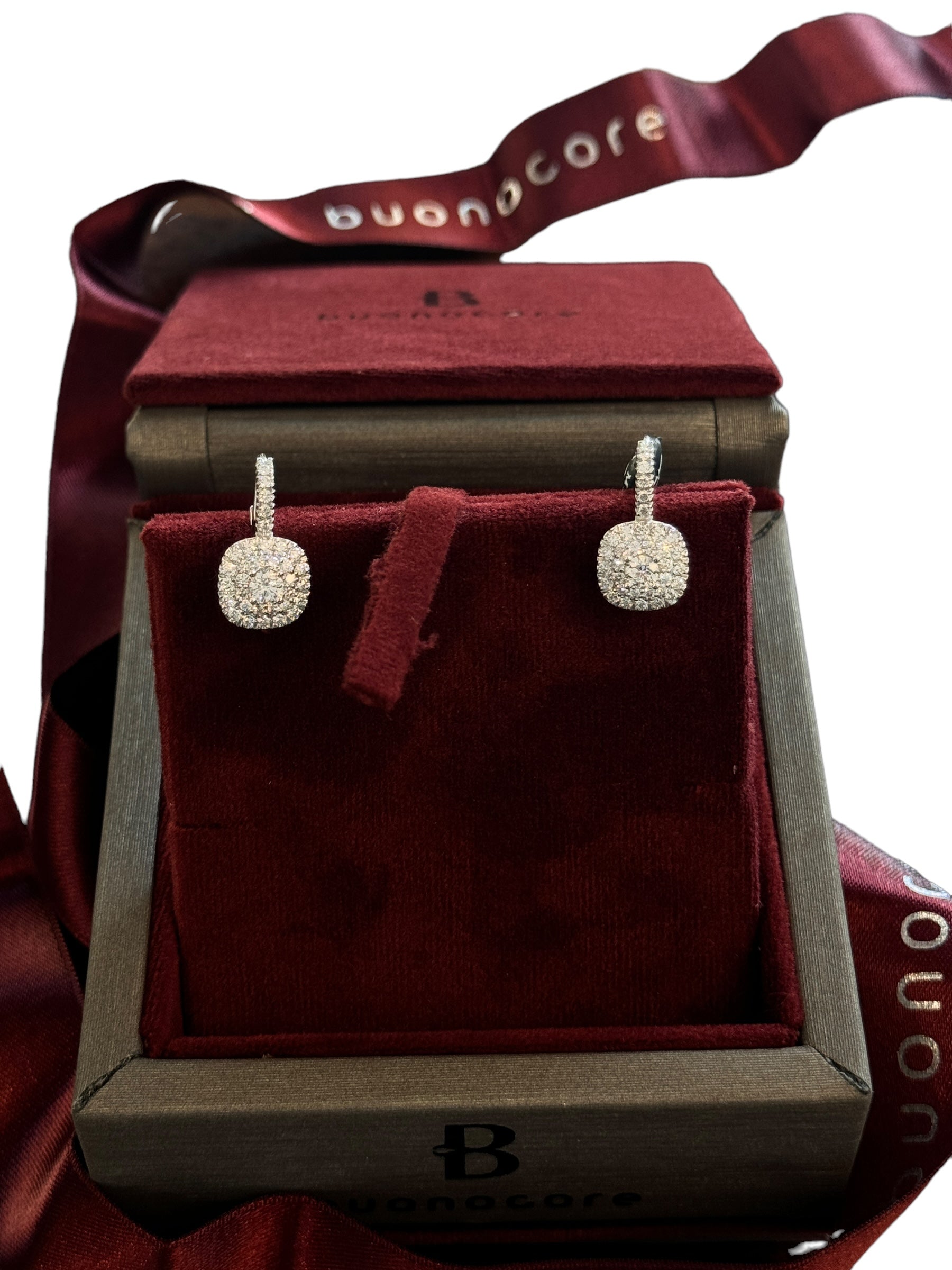 Earrings in white gold and diamond ring, 1.60ct - 732O01DW