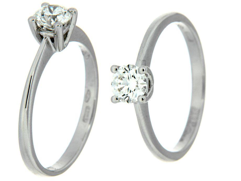 Giorgio Visconti Anello Solitario in oro bianco 18 kt con diamante naturale taglio brillante ct 0,30 - AB15559F