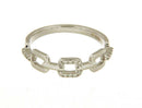 Giorgio Visconti Anello a Catena in oro bianco 18 kt con diamanti naturali ct 0,08 - ABX17388