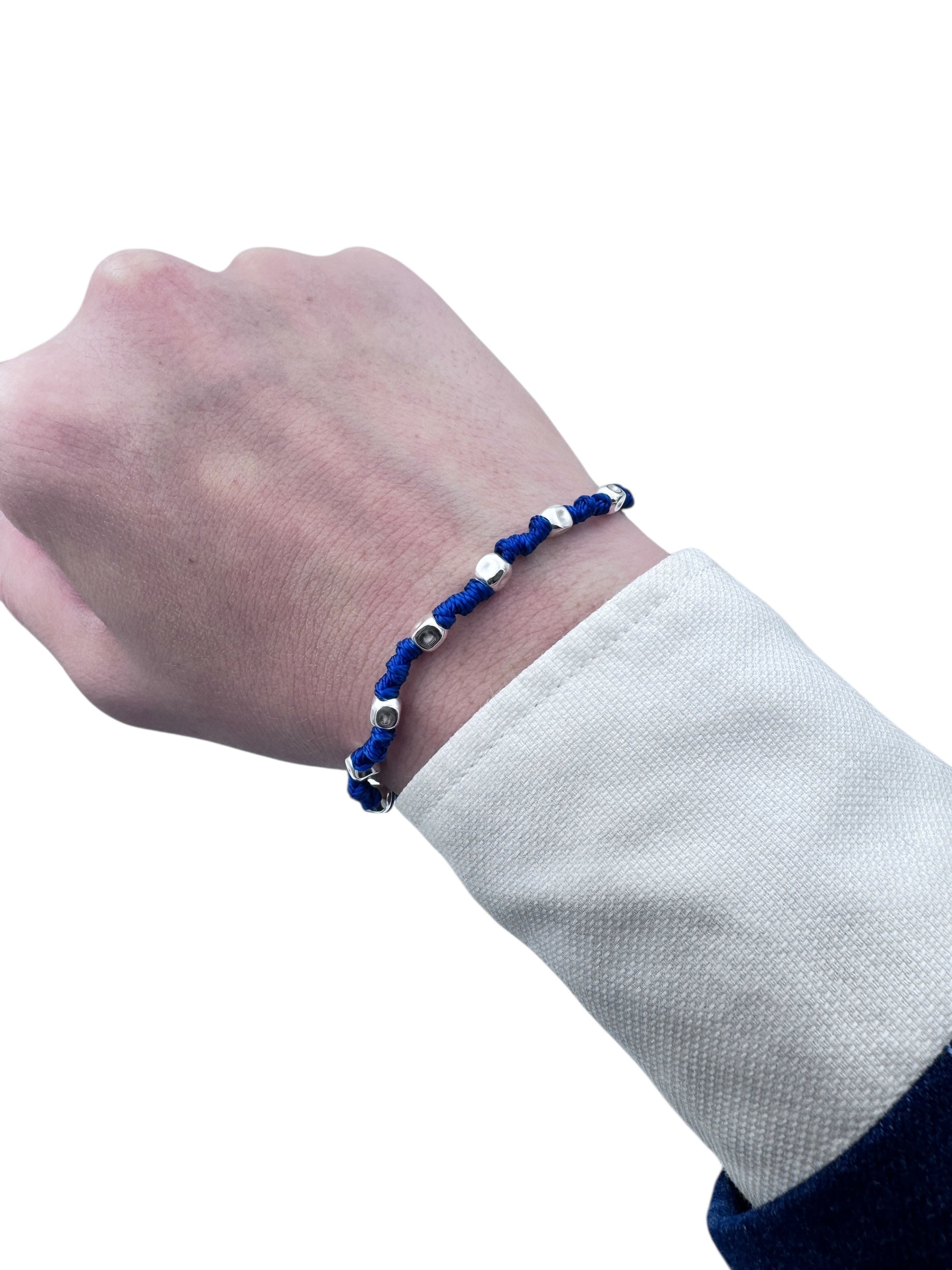 Bracciale Spadarella in argento, unisex, Ancora di salvezza, color blu fluo - SPBR224-blu fluo