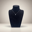 Girocollo a goccia Giorgio Visconti in oro bianco 18kt e diamanti, 0.14ct - GBX40376