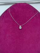 Girocollo a goccia Giorgio Visconti in oro bianco 18kt e diamanti, 0.14ct - GBX40376