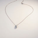 Girocollo a goccia Giorgio Visconti in oro bianco 18kt e diamanti, 0.14ct - GBX40376