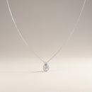 Girocollo a goccia Giorgio Visconti in oro bianco 18kt e diamanti, 0.14ct - GBX40376