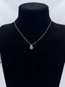 Girocollo a goccia Giorgio Visconti in oro bianco 18kt e diamanti, 0.14ct - GBX40376