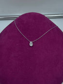 Girocollo a goccia Giorgio Visconti in oro bianco 18kt e diamanti, 0.14ct - GBX40376