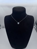 Girocollo Giorgio Visconti con diamanti taglio baguette in oro bianco 18kt, 0.28ct - GBX40441