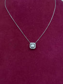 Girocollo Giorgio Visconti con diamanti taglio baguette in oro bianco 18kt, 0.28ct - GBX40441