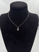 Girocollo Giorgio Visconti in oro bianco 18kt e rubino centrale, con giro di diamanti, 0.64ct di rubino - GB40452AR
