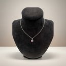 Girocollo Giorgio Visconti in oro bianco 18kt e rubino centrale, con giro di diamanti, 0.64ct di rubino - GB40452AR
