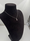 Girocollo Giorgio Visconti in oro bianco 18kt e rubino centrale, con giro di diamanti, 0.64ct di rubino - GB40452AR