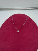 Girocollo Giorgio Visconti con rubino centrale e giro di diamanti, in oro bianco 18kt, 0.17ct di rubino - GB37760R