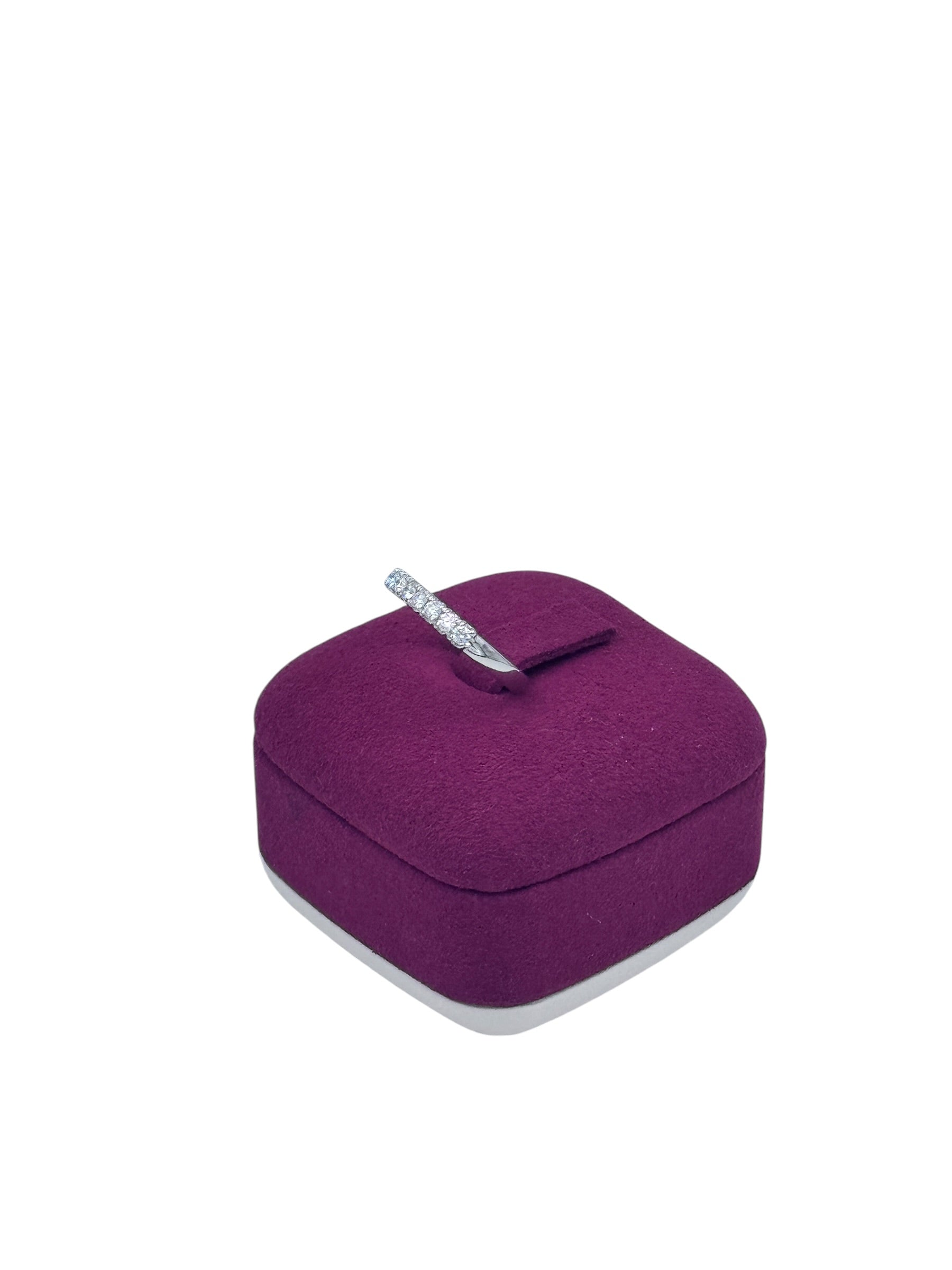 ANELLO VERETTA A 9 DIAMANTI GIORGIO VISCONTI IN ORO BIANCO 18kt, 036ct - AB16009B