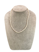 Mazza - Collana con perle fresh water, diametro 3.5-4, e chiusura in oro bianco 18kt - CL FRESH WATER 3.5-4