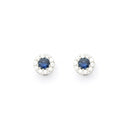 Diana - Sapphire earrings with diamond ring, 0.60 ct of sapphires - OR DIANA 56 ZA