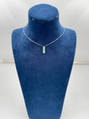 Collana Miluna in oro bianco 18kt, diamanti e 5 smeraldi - CLD5397