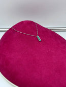 Collana Miluna in oro bianco 18kt, diamanti e 5 smeraldi - CLD5397