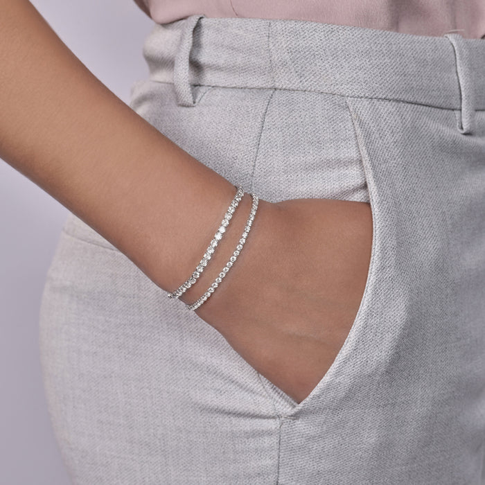 Mabina Donna Bracciale tennis in bronzo e argento - 636003