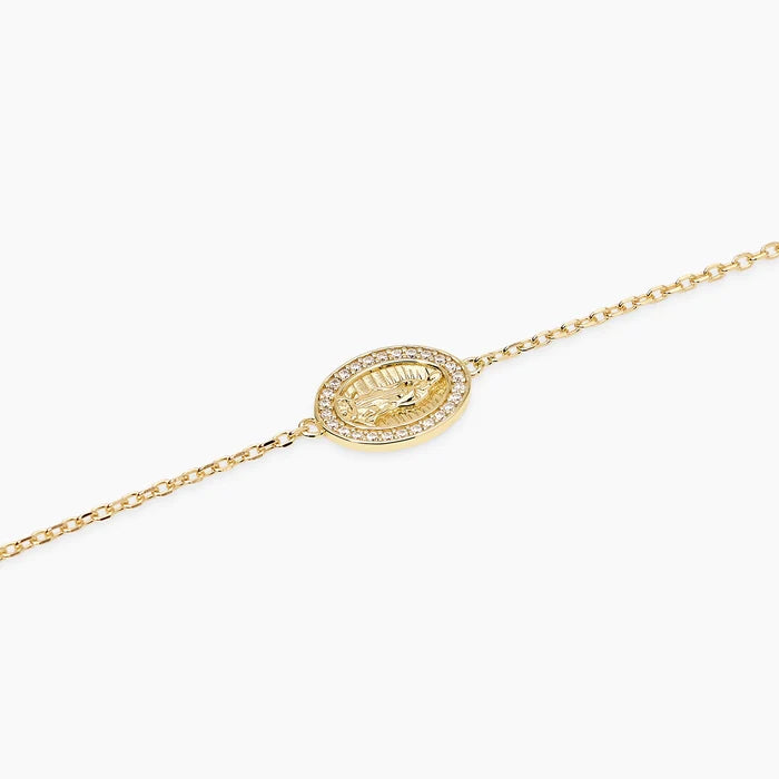Mabina Donna Bracciale in bronzo e argento dorato con ciondolo Madonnina - LADY MADONNA - 636079