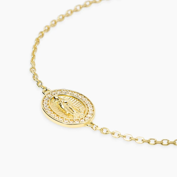 Mabina Donna Bracciale in bronzo e argento dorato con ciondolo Madonnina - LADY MADONNA - 636079