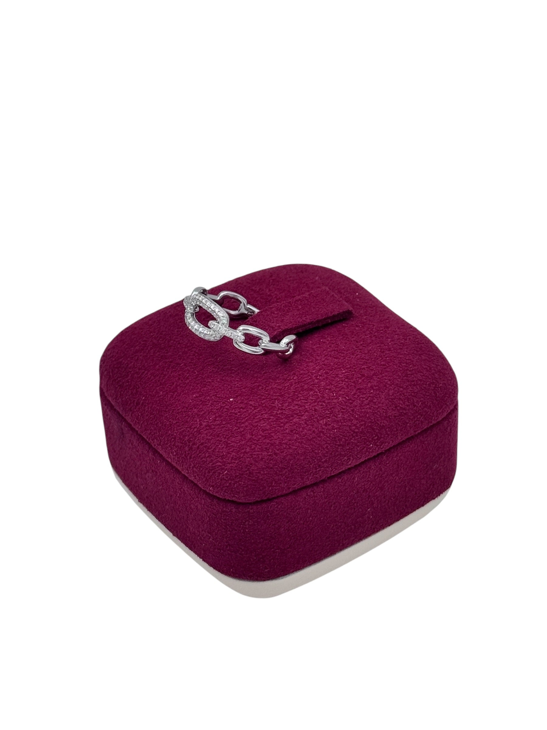 ANELLO a catena GIORGIO VISCONTI IN ORO BIANCO 18kt E DIAMANTI, 0.15ct - ABX17389