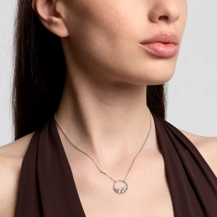 Mabina Donna Girocollo in bronzo e argento con pendente di zirconi - REEF - 656131