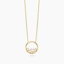 Mabina Donna Girocollo in bronzo e argento dorato con pendente di zirconi - REEF - 656132