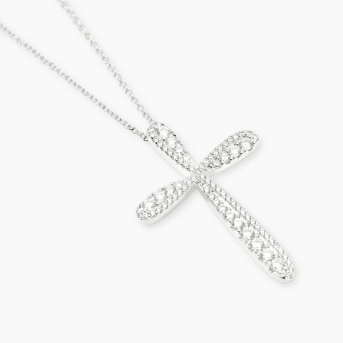 Mabina Donna Girocollo in bronzo e argento con pendente croce in zirconi - UNICA - 656133