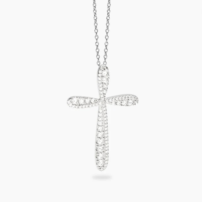 Mabina Donna Girocollo in bronzo e argento con pendente croce in zirconi - UNICA - 656133
