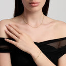 Mabina Donna Girocollo in bronzo e argento dorato con punti luce cuore in zirconi - SPOTLIGHT - 656137