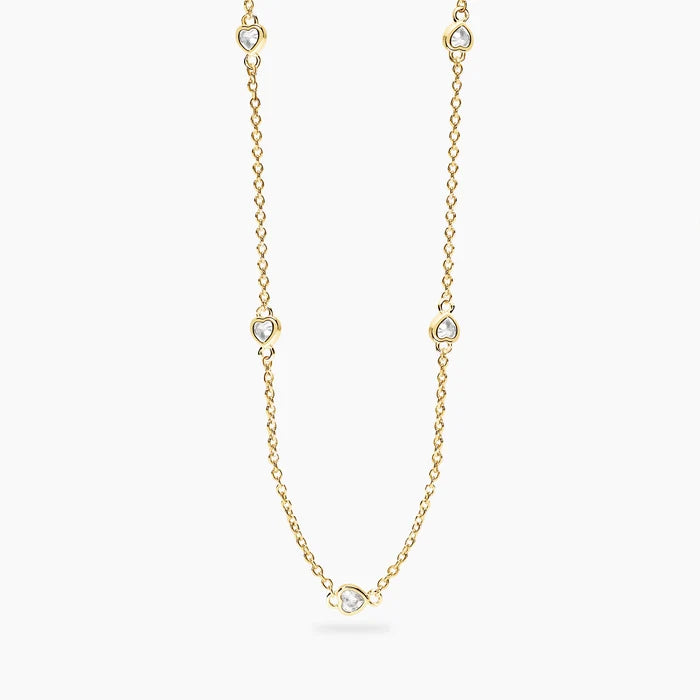 Mabina Donna Girocollo in bronzo e argento dorato con punti luce cuore in zirconi - SPOTLIGHT - 656137