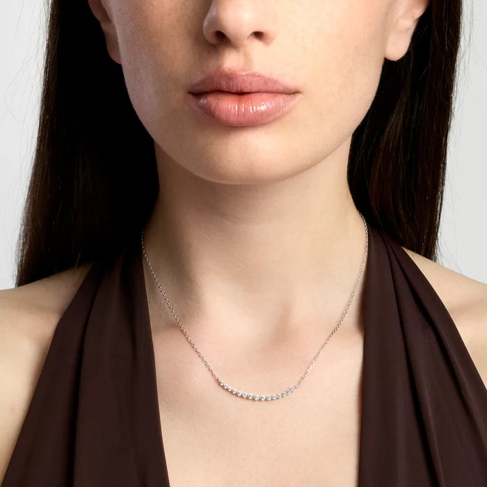 Mabina Donna Girocollo in bronzo e argento con punti luce in zirconi - ORIZZONTE - 656154