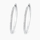 Mabina Donna Orecchini grandi a cerchio in bronzo e argento con zirconi - UPPER - 666007
