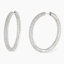 Mabina Donna Orecchini a cerchio grande in bronzo e argento con pavé di zirconi - SPECIAL DAY - 666016