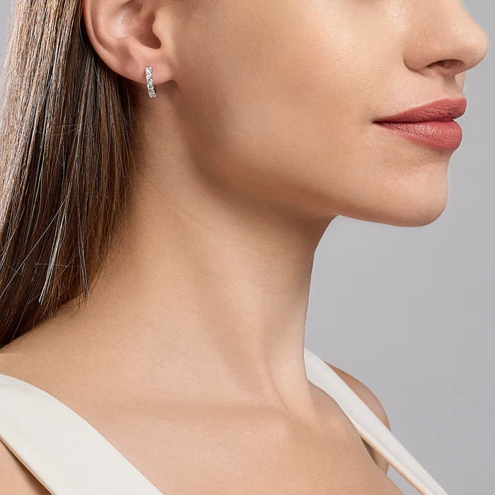 Mabina Donna Orecchini a cerchio in bronzo e argento con zirconi - SOIRÉE - 666029