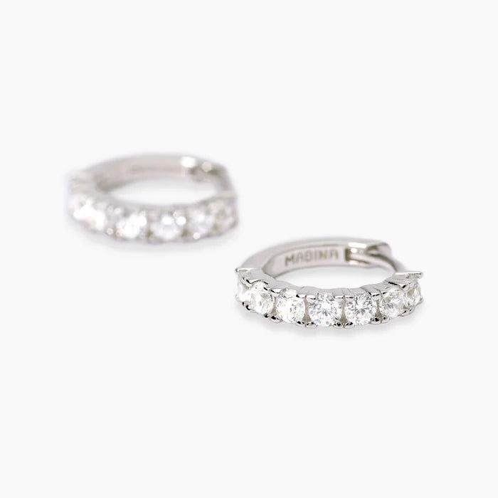 Mabina Donna Orecchini a cerchio in bronzo e argento con zirconi - SOIRÉE - 666029