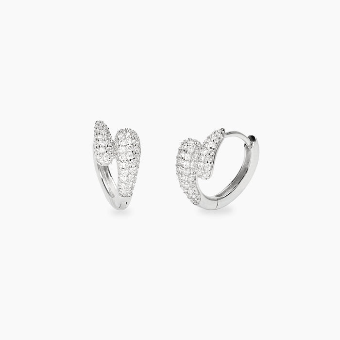 Mabina Donna Orecchini a cerchio in bronzo e argento con punti luce in zirconi - EVVIVA - 666160