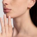 Mabina Donna Orecchini a cerchio in bronzo e argento dorato - EVVIVA - 666161