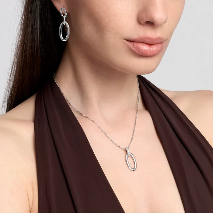 Mabina Donna Orecchini pendenti in bronzo e argento con zirconi - NOBLESSE - 666167