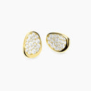 Mabina Donna Orecchini a lobo in bronzo e argento dorato con zirconi - MERAVIGLIA - 666171