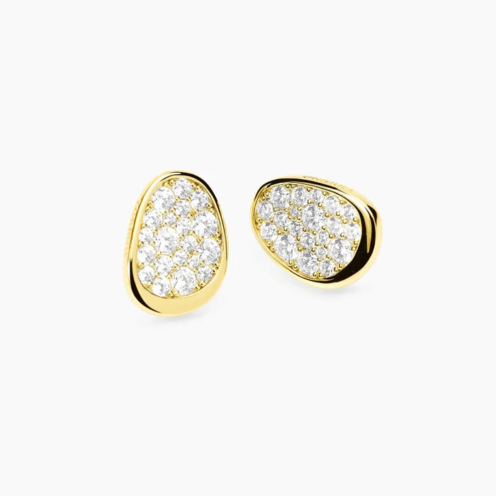 Mabina Donna Orecchini a lobo in bronzo e argento dorato con zirconi - MERAVIGLIA - 666171