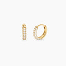 Mabina Donna Orecchini a cerchio in bronzo e argento dorato con zirconi - NESSUN RIMPIANTO - 666177