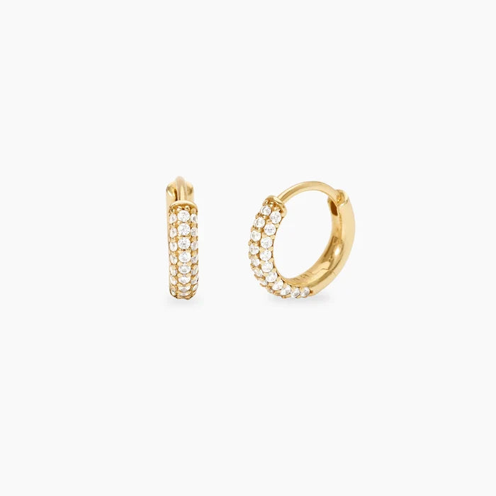 Mabina Donna Orecchini a cerchio in bronzo e argento dorato con zirconi - NESSUN RIMPIANTO - 666177